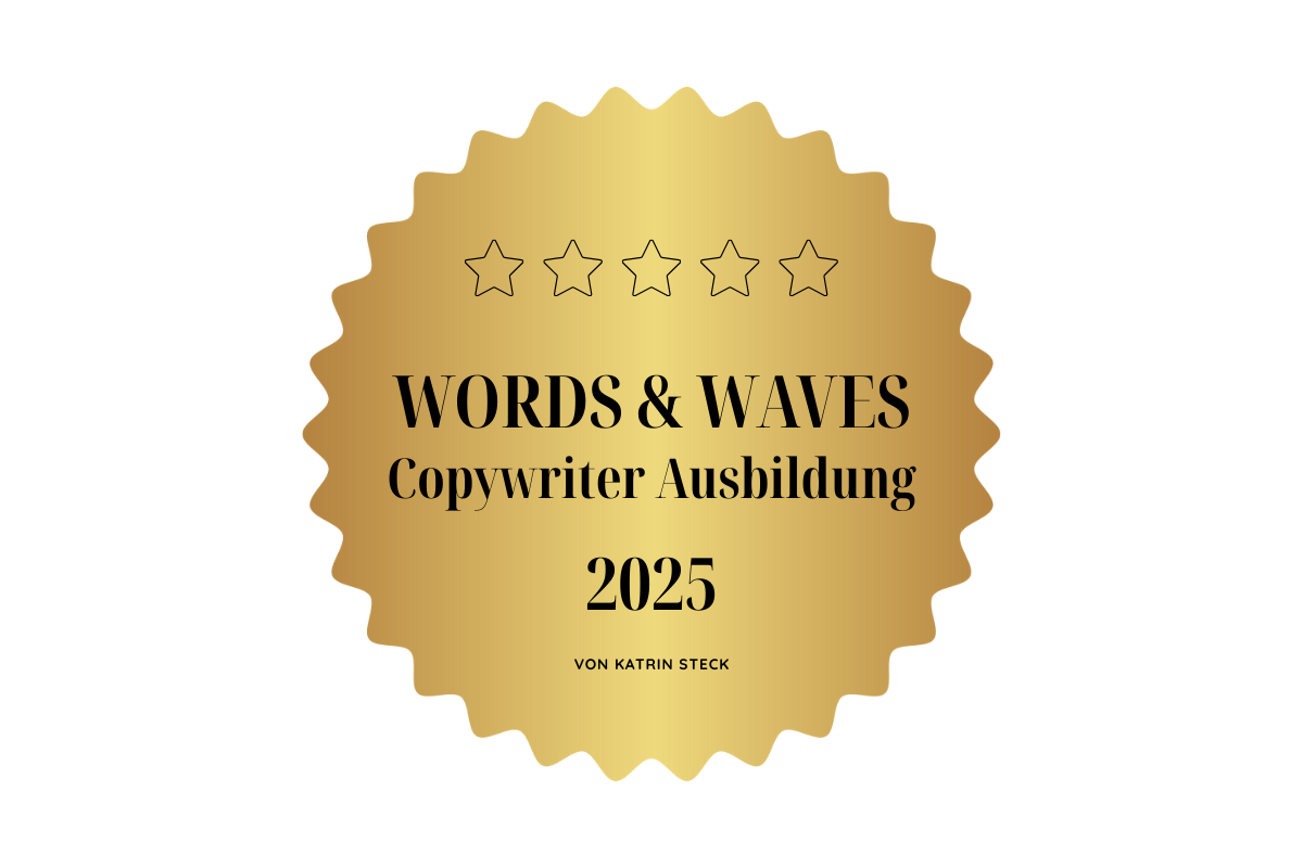 Siegel der Copywriting-Ausbildung von Katrin Steck